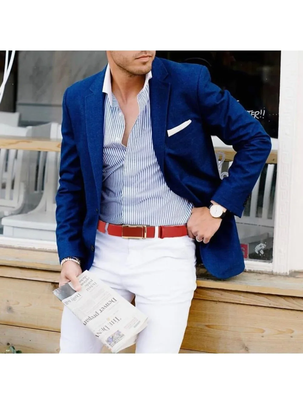 Men's White Leather Adjustable Ratchet Dress Belt - Custom Fit, Durable & Easy